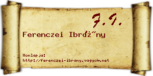 Ferenczei Ibrány névjegykártya